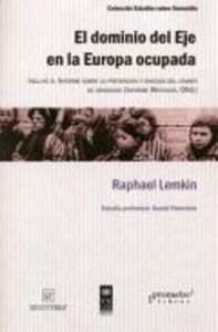 EL DOMINIO DEL EJE EN LA EUROPA OCUPADA, de LEMKIN | portada del libro
