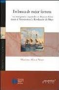 EN BUSCA DE MEJOR FORTUNA, de MARIANA ALICIA PEREZ | portada del libro