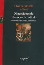 DIMENSIONES DE DEMOCRACIA RADICAL, de Chantal Mouffe | portada del libro