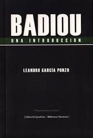 BADIOU. UNA INTRODUCCIóN, de LEANDRO GARCíA PONZO | portada del libro