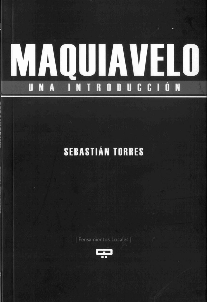 MAQUIAVELO UNA INTRODUCCIóN, de SEBASTIáN TORRES | portada del libro