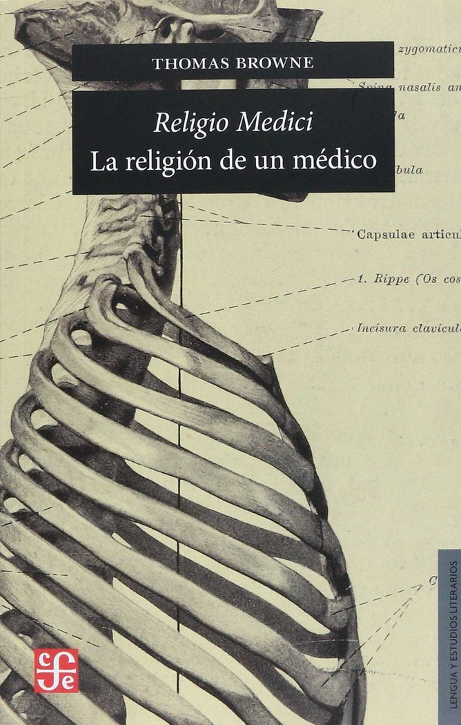 RELIGIO MEDICI: LA RELIGION DE UN MEDICO, de BROWNE | portada del libro