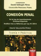 CONEXION PENAL. EN LA LEY DE ENJUICIAMIENTO CRIMIN, de David Vallespín Pérez | portada del libro