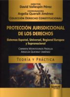 PROTECCION JURISDICCIONAL DE LOS DERECHOS, de David Vallespín Pérez | portada del libro