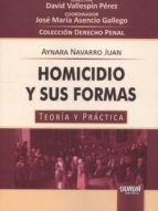 HOMICIDIO Y SUS FORMAS, de David Vallespín Pérez | portada del libro