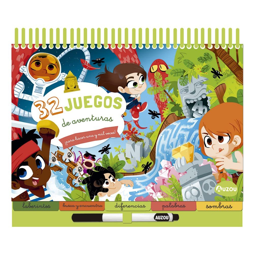 Busca y encuentra. 32 juegos de aventuras para hacer una y mil veces. Bloc con anillas, de MOUK | portada del libro