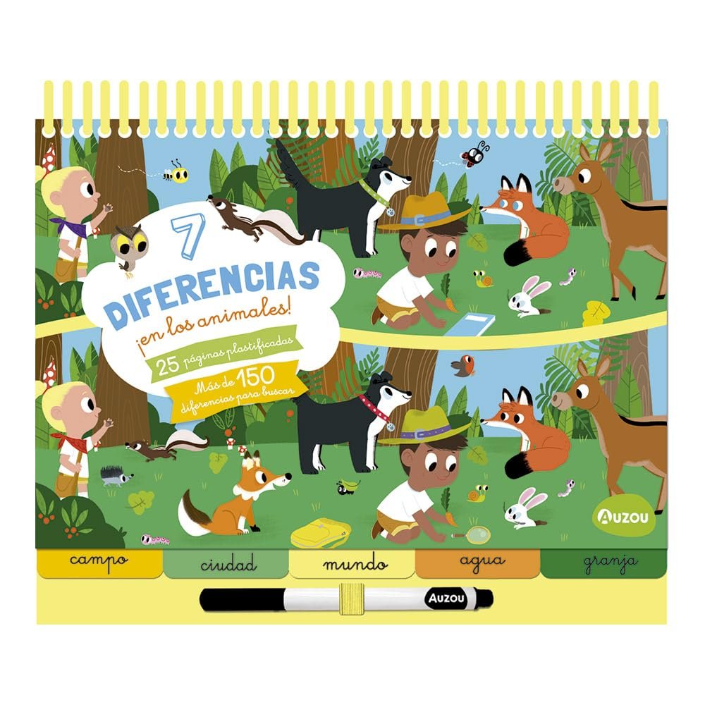 7 diferencias en los animales, de Espinosa Genie | portada del libro