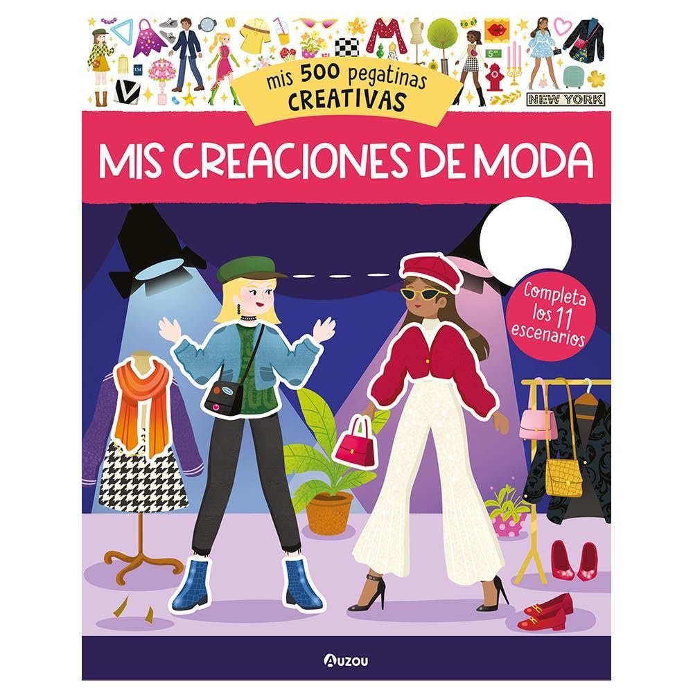 Mis 500 pegatinas, creaciones de moda, de AA.VV. | portada del libro
