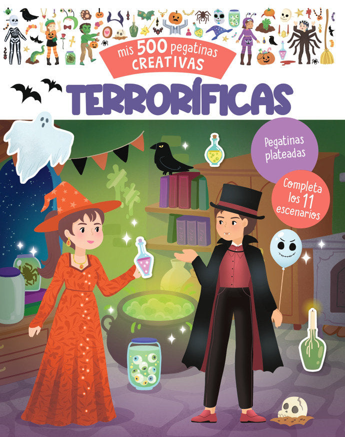 MIS 500 PEGATINAS CREATIVAS. TERRORIFICAS, de AA.VV. | portada del libro