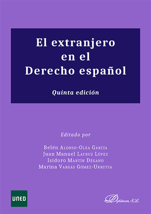 EL EXTRANJERO EN EL DERECHO ESPAÑOL | portada del libro
