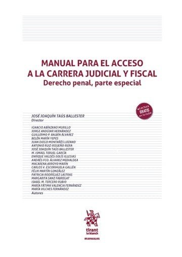MANUAL PARA EL ACCESO A LA CARRERA JUDICIAL Y FISCAL ( DERECHO PENAL, PARTE ESPE, de TAUS BALLESTER | portada del libro