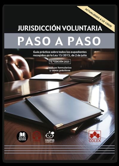JURISDICCION VOLUNTARIA PASO A PASO 2025 | portada del libro
