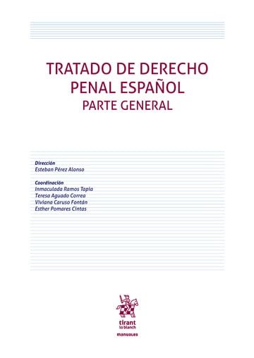 TRATADO DE DERECHO PENAL ESPAÑOL. PARTE GENERAL, de | portada del libro