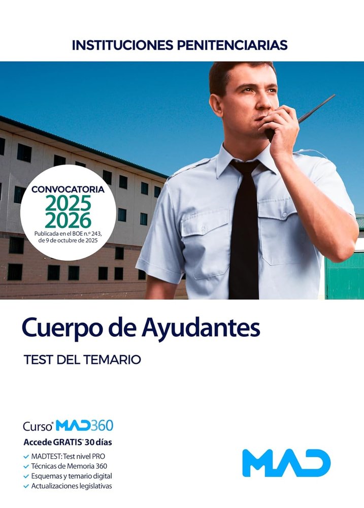025 CUERPO DE AYUDANTES DE INSTITUCIONES PENITENCIARIAS | portada del libro