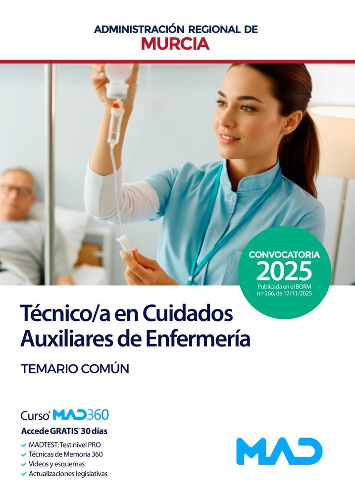 CUERPO TECNICO AUXILIAR CUIDADOS AUXILIARES ENFERMERIA TEMAR | portada del libro