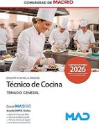 TECNICO DE COCINA..., de Varios autores | portada del libro
