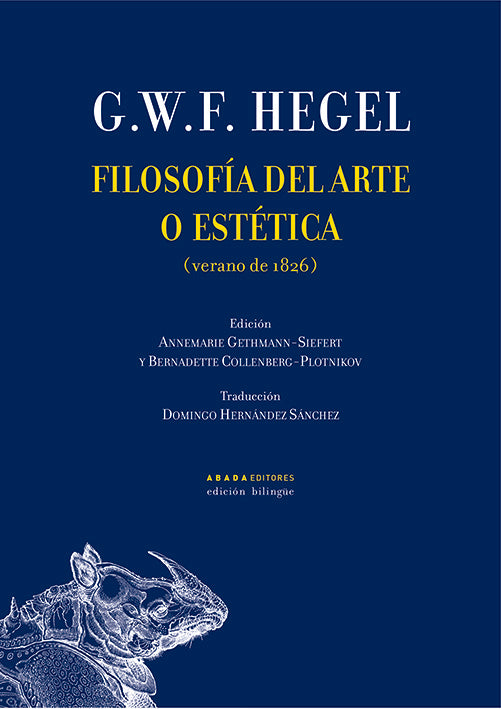 FILOSOFIA DEL ARTE O ESTETICA, de G.W.F. HEGEL | portada del libro
