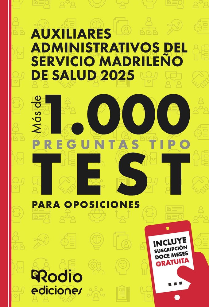 AUXILIARES ADMINISTRATIVOS DEL SERVICIO MADRILEÑO DE SALUD, de RODIO, EDICIONES | portada del libro