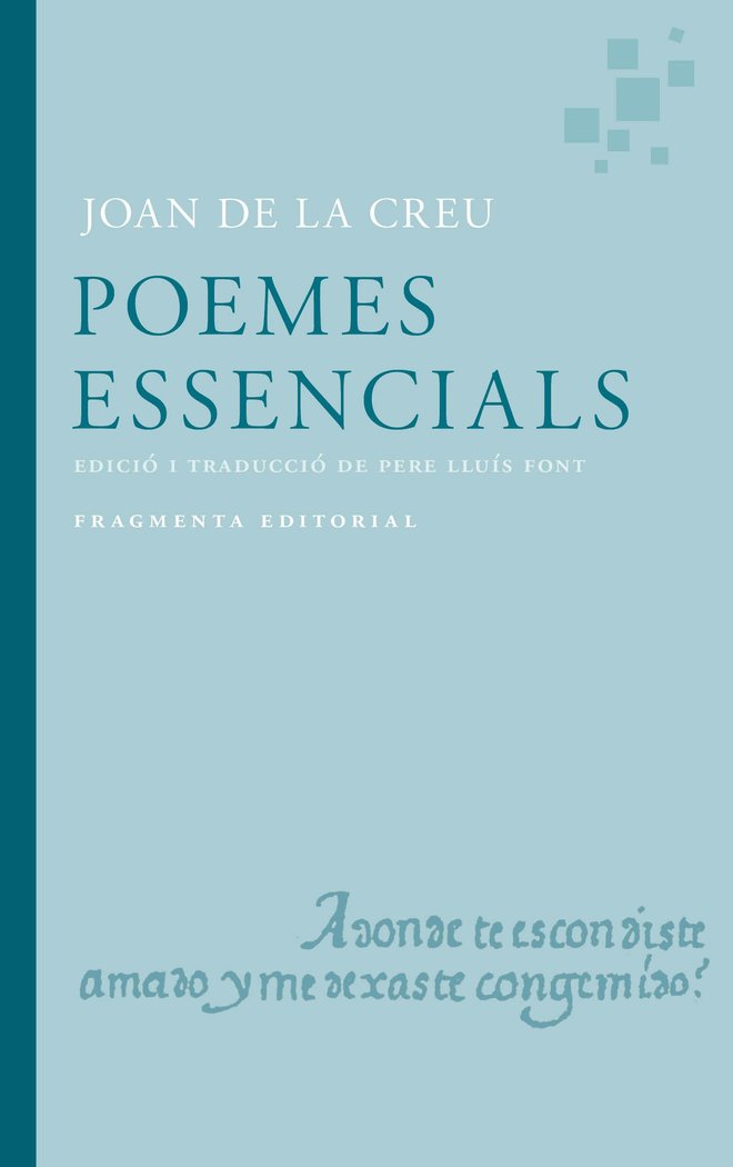POEMES ES ESSENCIALS DE JOAN DE LA CREU, de DE LA CREU, JOAN | portada del libro