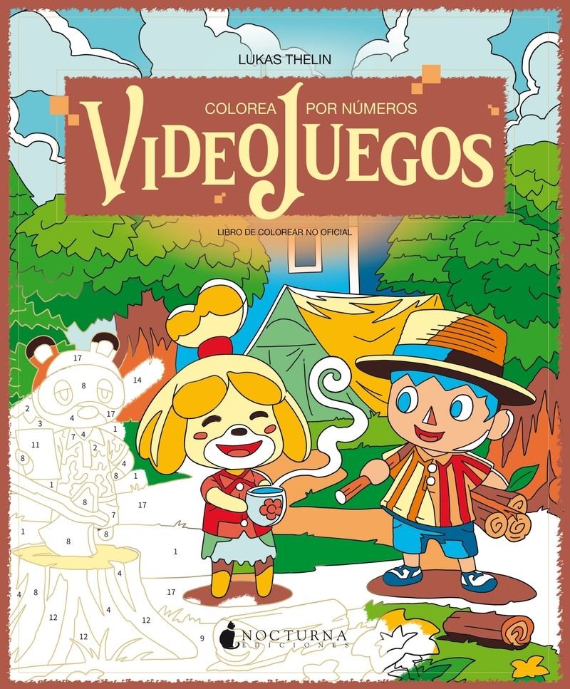COLOREA POR NUMEROS: VIDEOJUEGOS, de THELIN, LUKAS | portada del libro