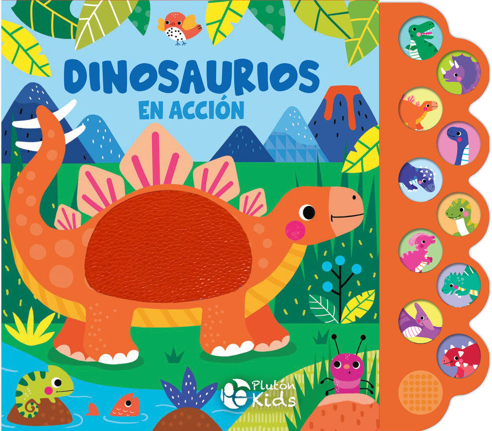 ¡Explora con tus sentidos!: Dinosaurios en Acción, de Autores, Varios | portada del libro