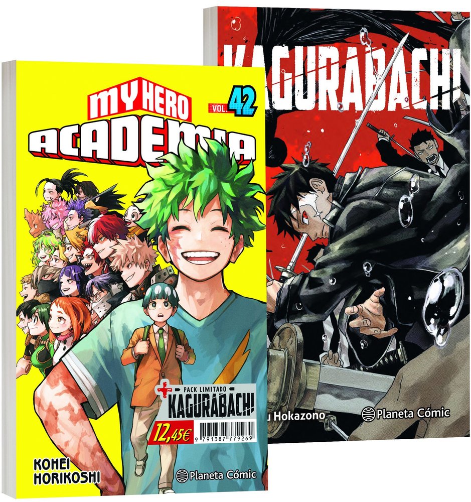 MY HERO ACADEMIA Nº 42 + KAGURABACHI Nº 01 (PACK ESPECIAL), de VARIOS AUTORES | portada del libro