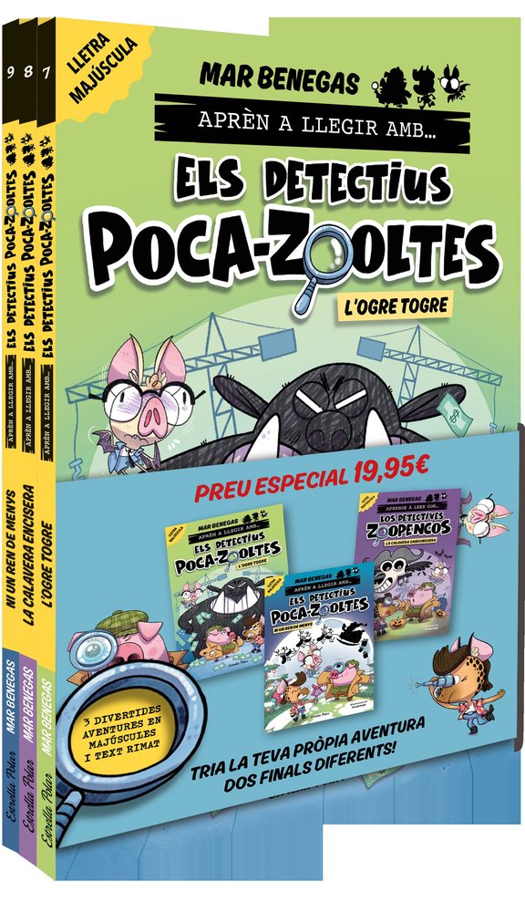 PACK APREN A LLEGIR AMB... ELS DETECTIUS POCA-ZOOLTES! 7,8 I 9: EN LLETRA MAJUS, de BENEGAS, MAR | portada del libro