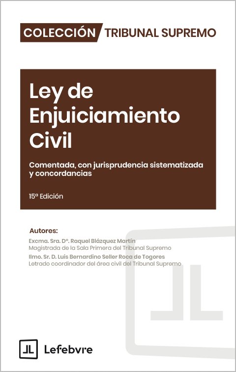 Ley enjuiciamiento civil comentada con jurisprudencia 15 ed, de AA.VV. | portada del libro