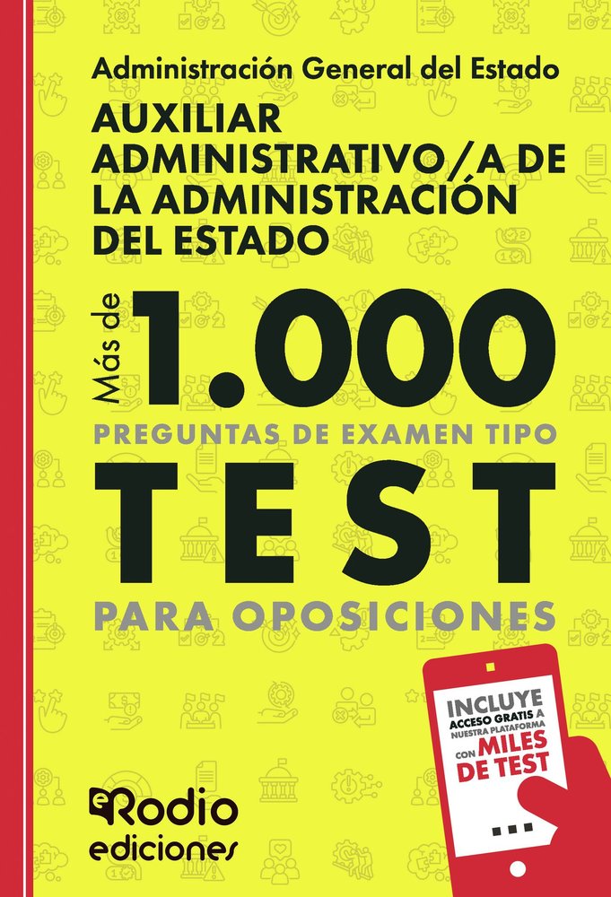 AUXILIAR ADMINISTRATIVO/A ADMINISTRACION ESTADO TEST | portada del libro