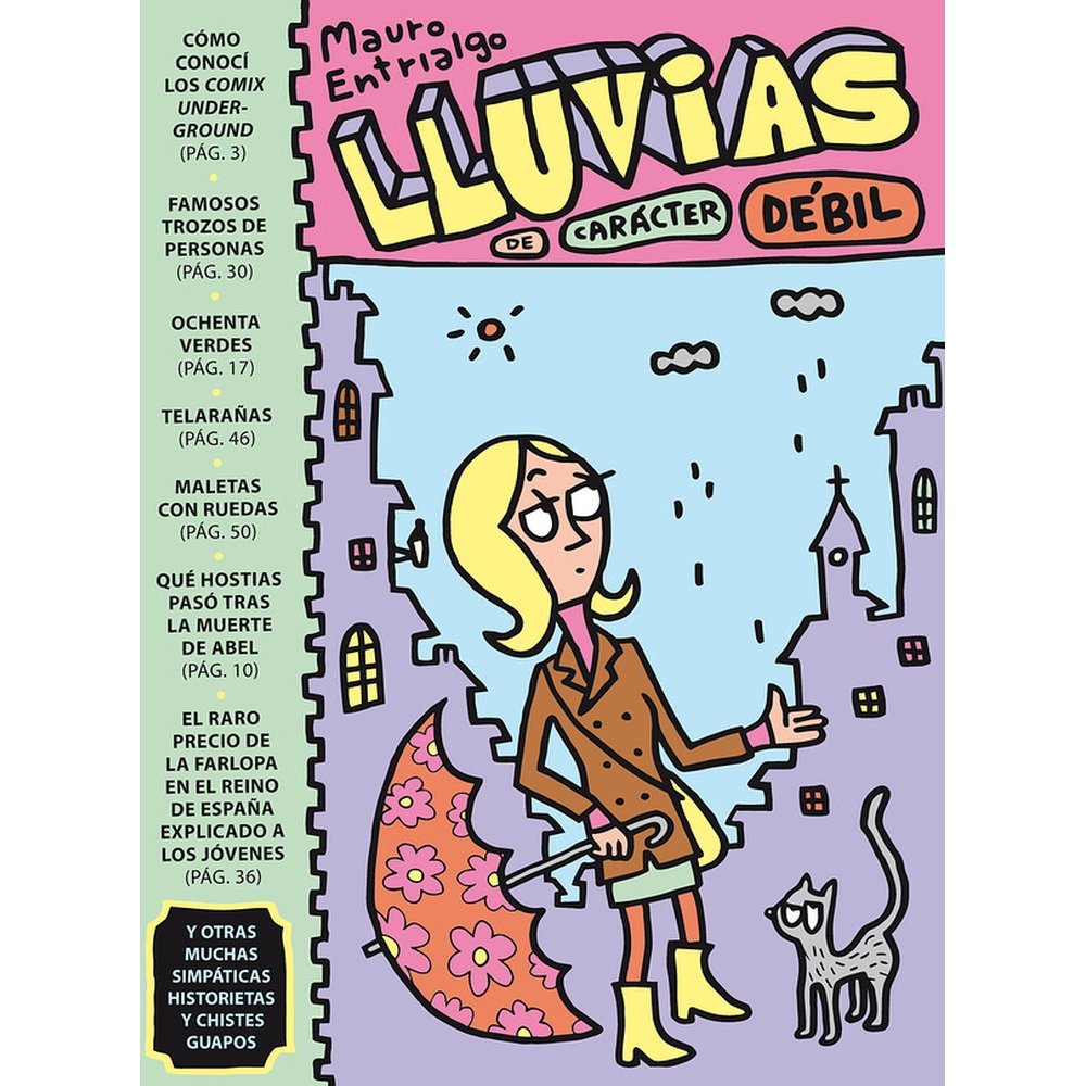 Lluvias de caracter debil, de Mauro Entrialgo | portada del libro