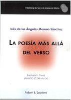 LA POESIA MAS ALLA DEL VERSO, de INES DE LOS ANGELES MORENO SANCHEZ | portada del libro