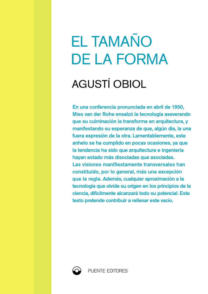 TAMAÑO DE LA FORMA,EL, de OBIOL,AGUSTI | portada del libro