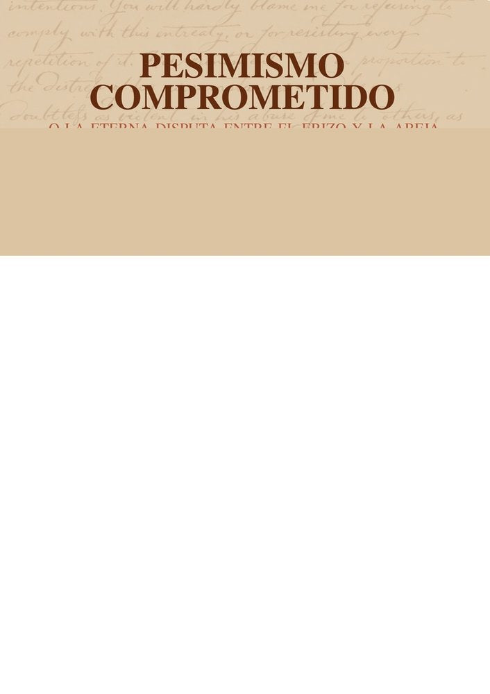 PESIMISMO COMPROMETIDO, de BURGOS | portada del libro