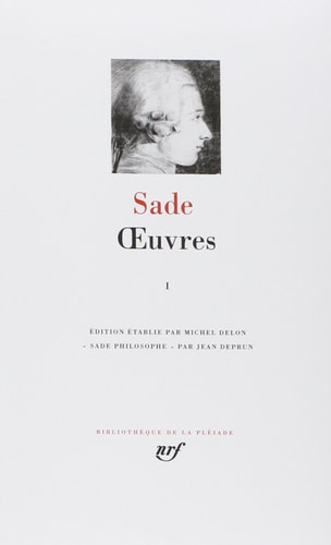 OEUVRES T1, de marquis de Sade | portada del libro