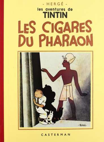 TINTIN FAC-SIMILE NOIR ET BLANC -4- LES CIGARES DU PHARAON, de Hergé | portada del libro