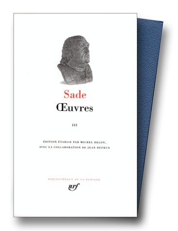 OEUVRES T3, de Marquis de Sade | portada del libro