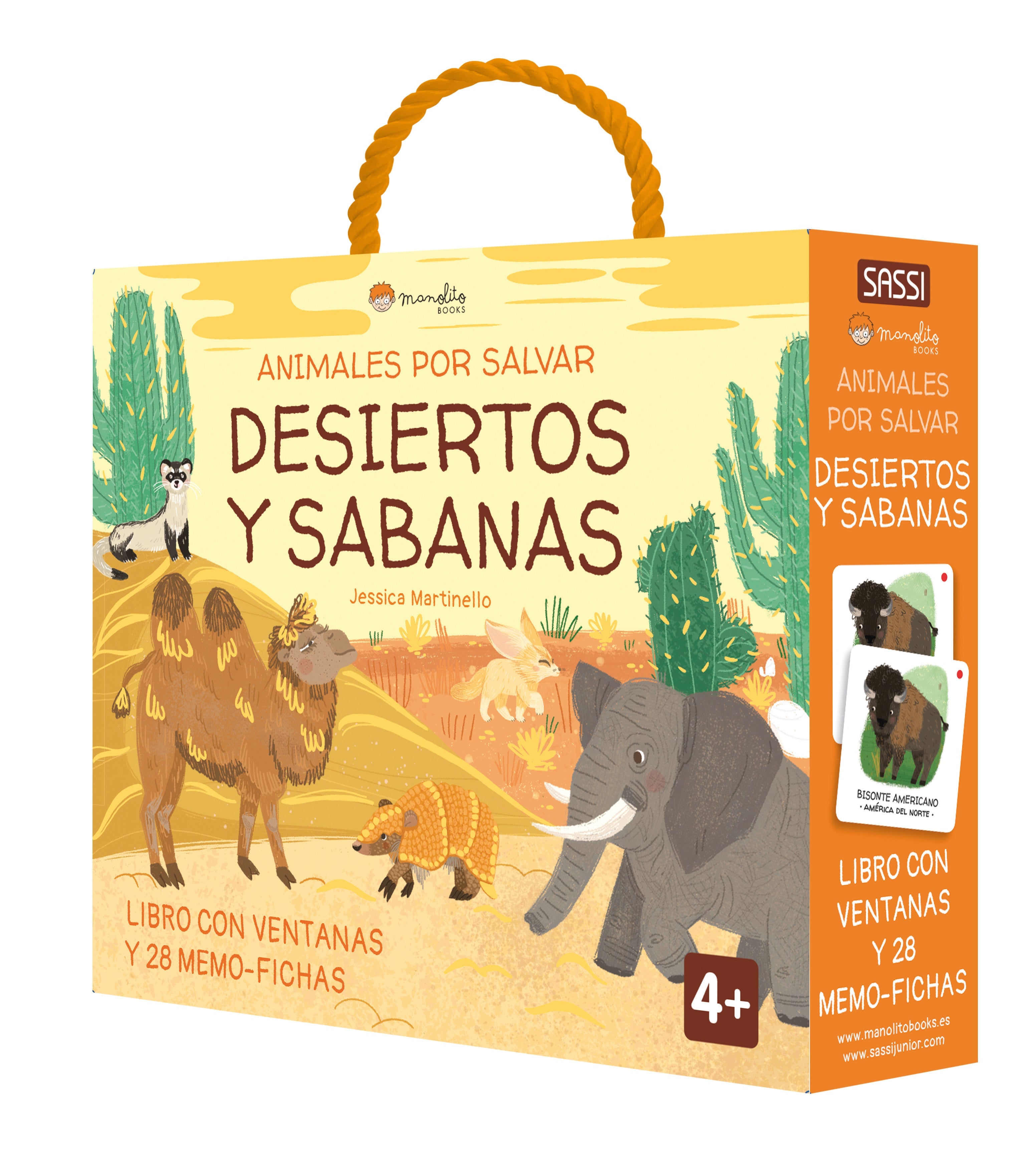 DESIERTOS Y SABANA ANIMALES PARA SALVAR, de J. MARTINELLO | portada del libro