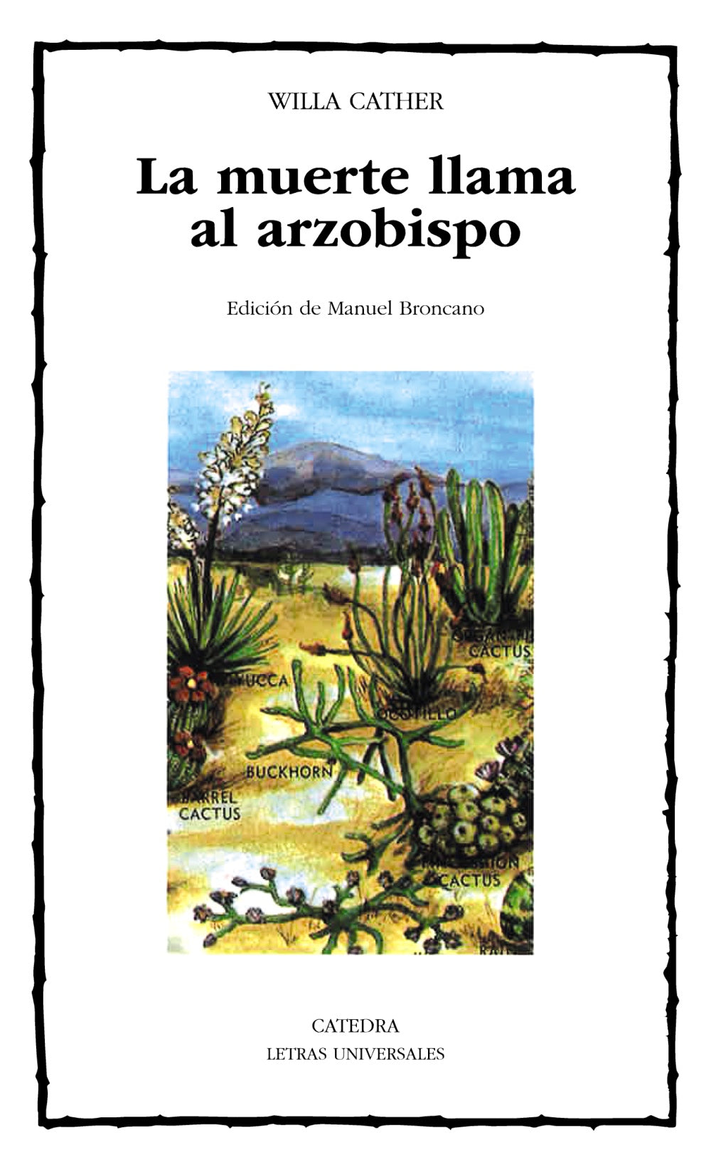 La muerte llama al arzobispo, de Cather, Willa | portada del libro