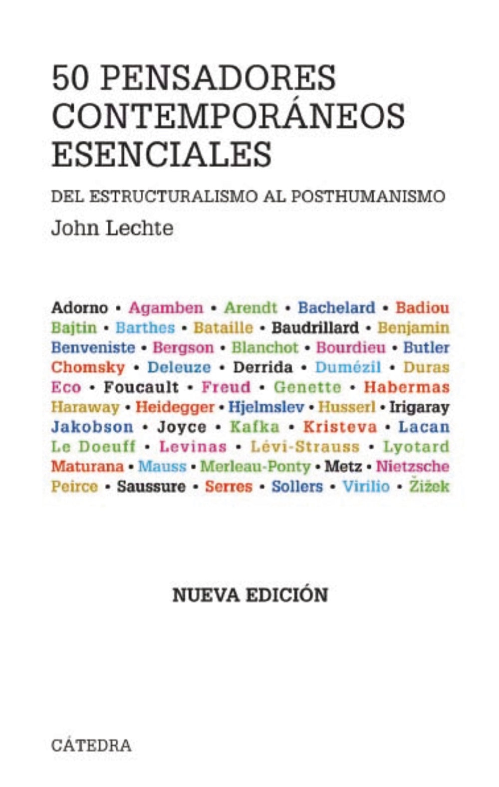 Cincuenta pensadores contemporáneos esenciales, de Lechte, John | portada del libro