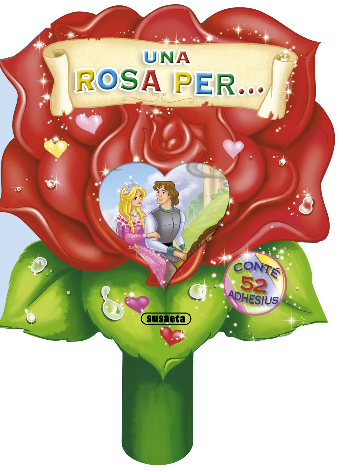 Una rosa per... amb adhesius, de Susaeta | portada del libro