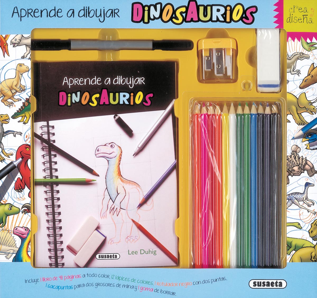 Aprende a dibujar dinosaurios, de Duhig | portada del libro
