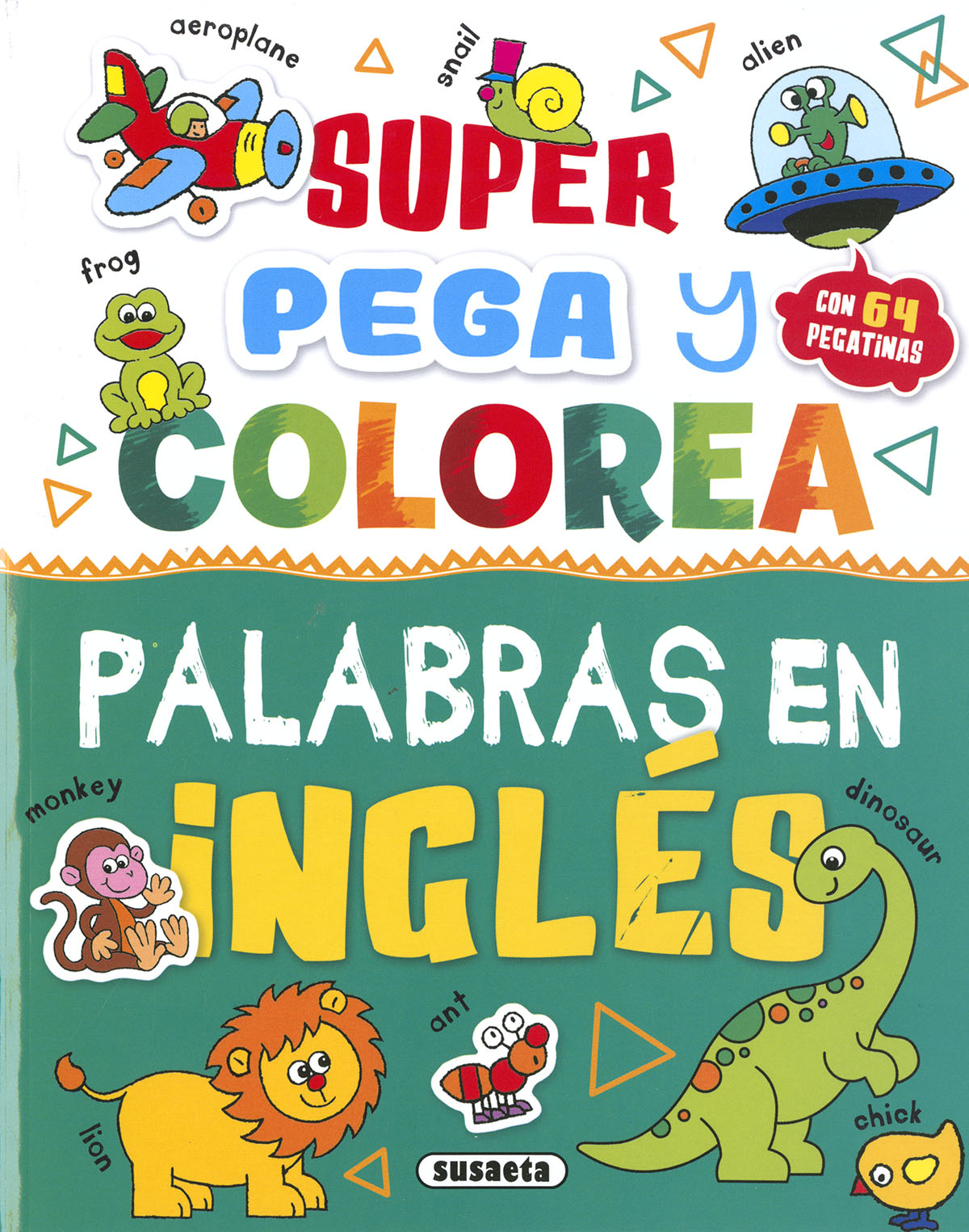 SUPER PEGA/COLOREA PALAB.INGLE, de VVAA | portada del libro