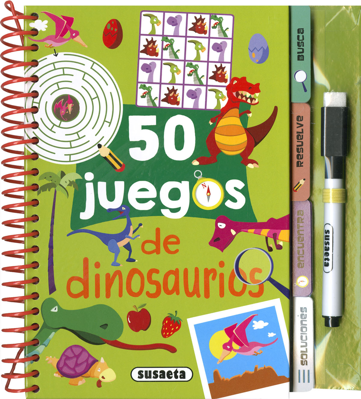50 JUEGOS DE DINOSAURIOS, de DIBUJATOR | portada del libro