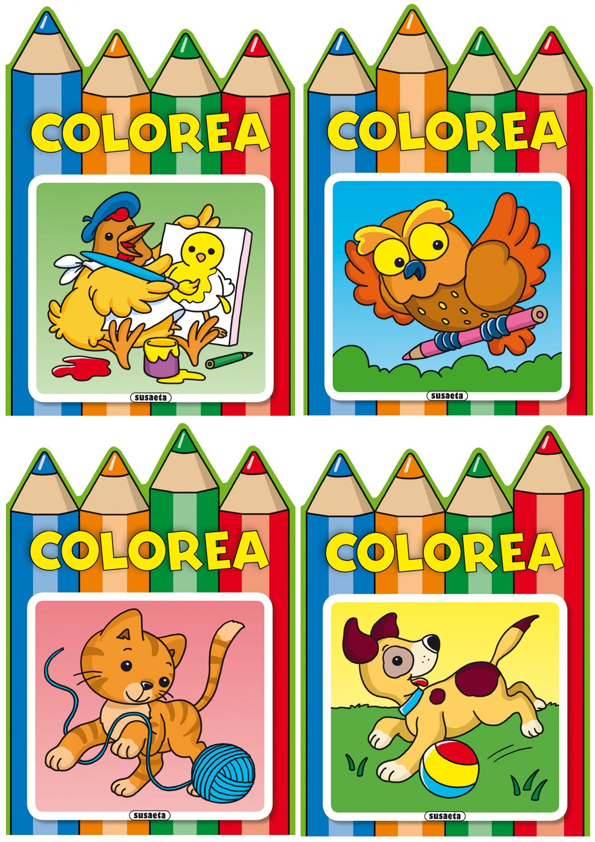 Colorea (4 títulos), de Susaeta | portada del libro