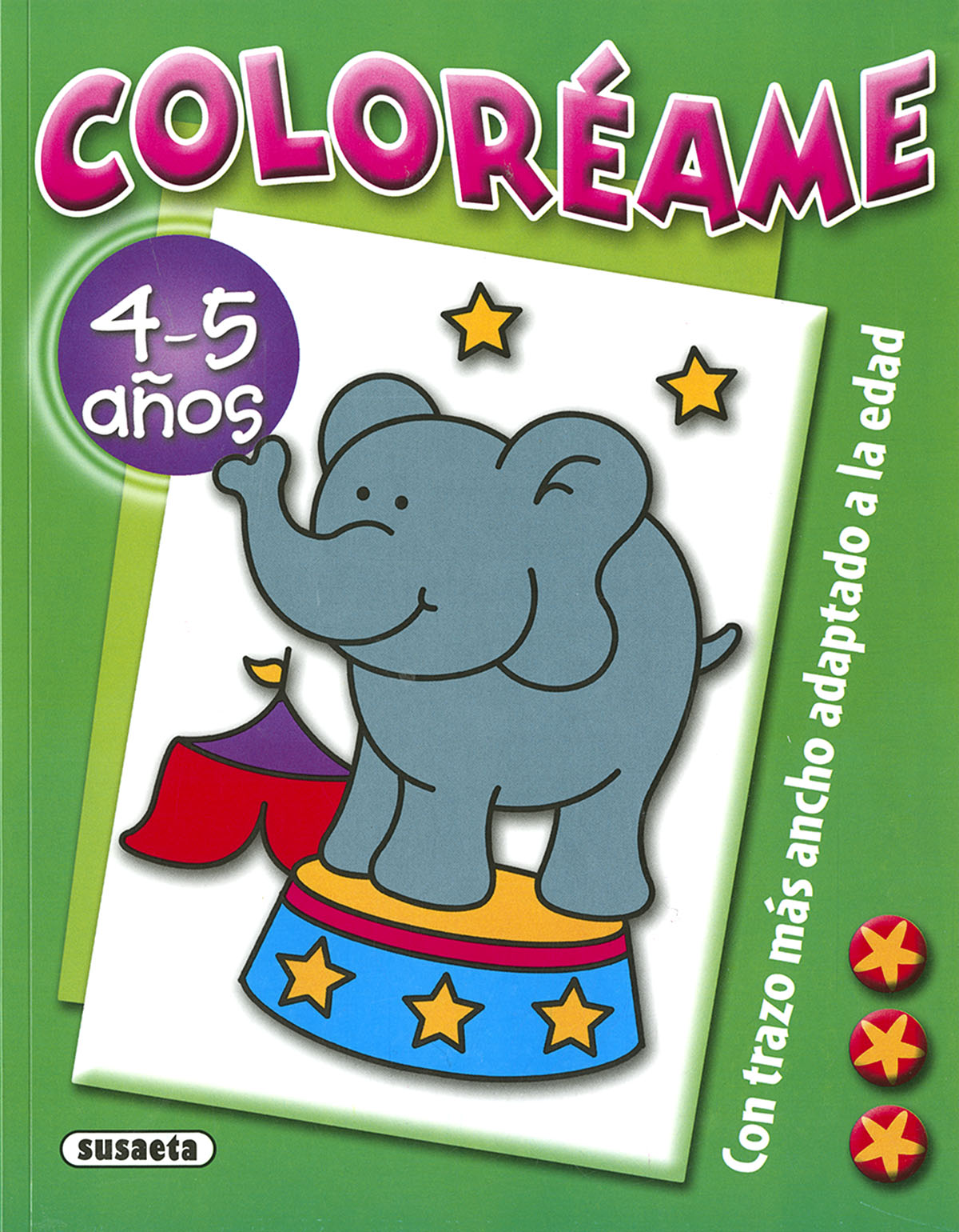 Coloréame 4-5 años, de Susaeta | portada del libro