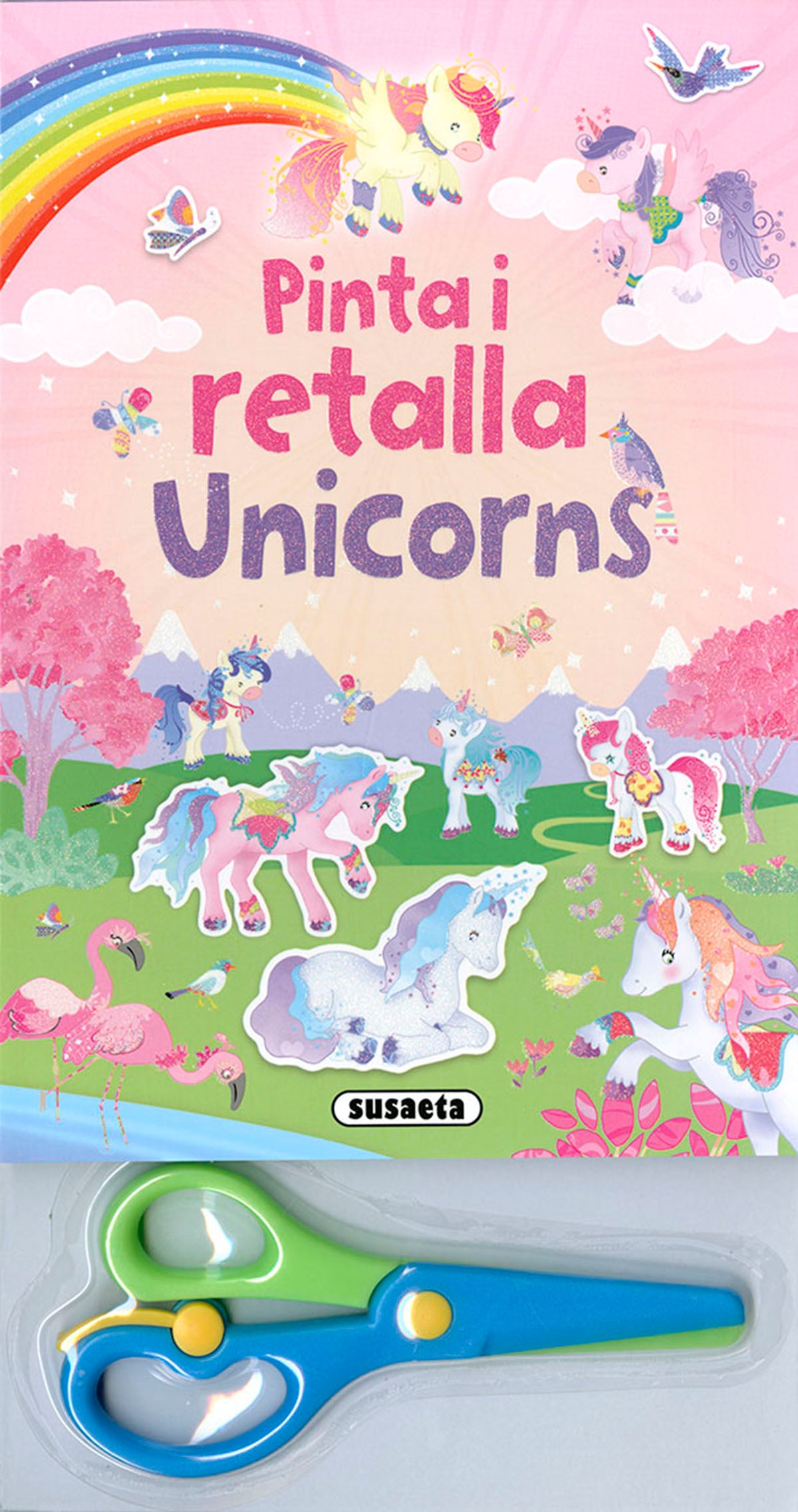 Pinta i retalla unicorns, de Susaeta | portada del libro