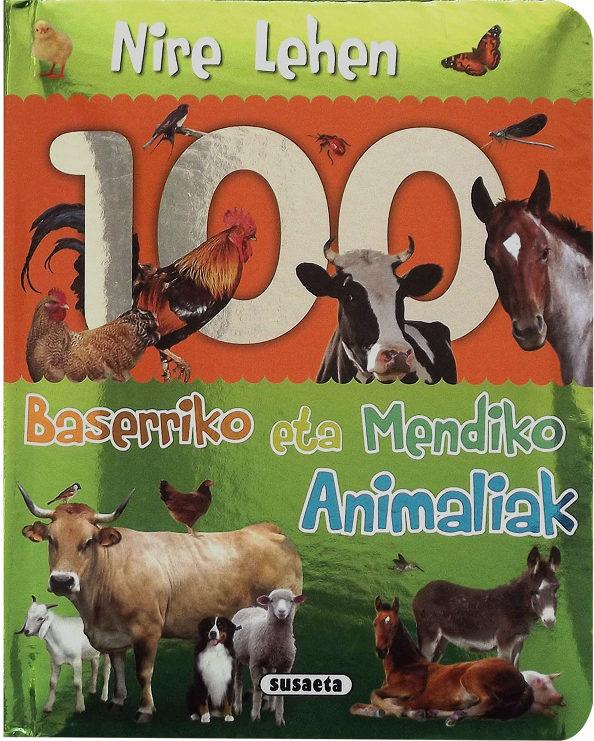 Baserriko eta mendiko animaliak, de Susaeta | portada del libro