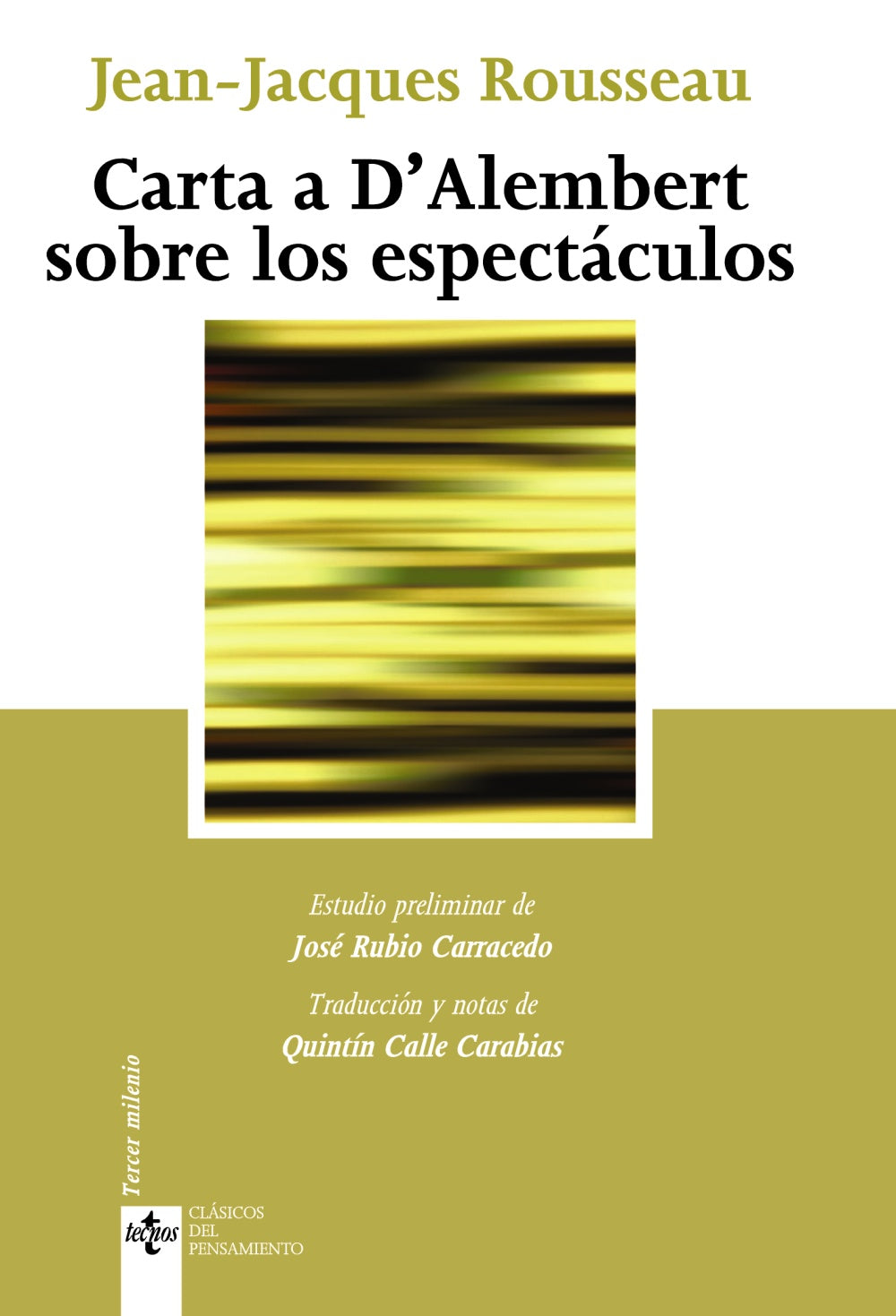 Carta a D´Alembert sobre los espectáculos, de Rousseau, Jean-Jacques | portada del libro