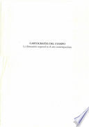 CARTOGRAFIAS DEL CUERPO: LA DIMENSION CORPORAL EN EL ARTE CONTEMP ORANEO | portada del libro