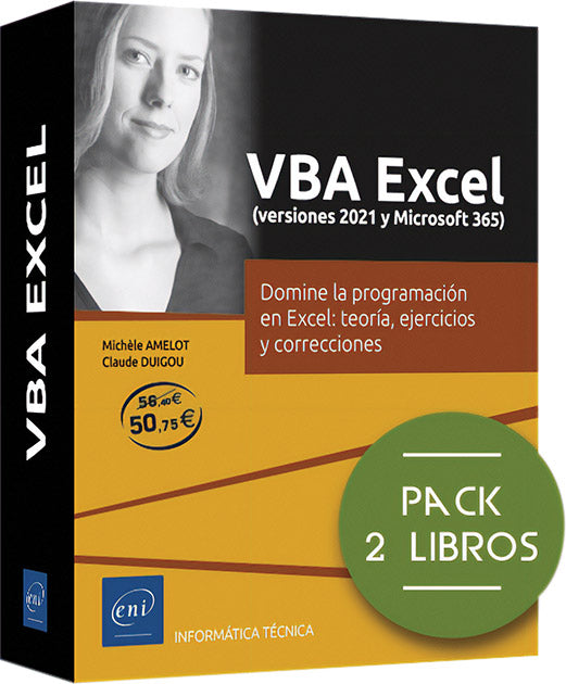 VBA EXCEL VERSIONES 2021 Y MICROSOFT 365 PACK 2 LIBROS, de Amelot | portada del libro